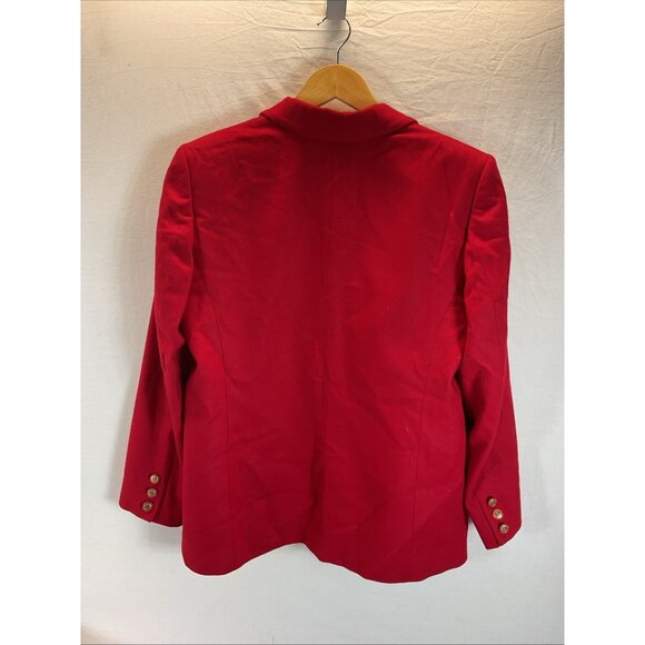 VTG Pendleton 100% Wool Red Blazer Jacket‎ Women’s Size 10 holiday festive USA - Picture 4 of 10